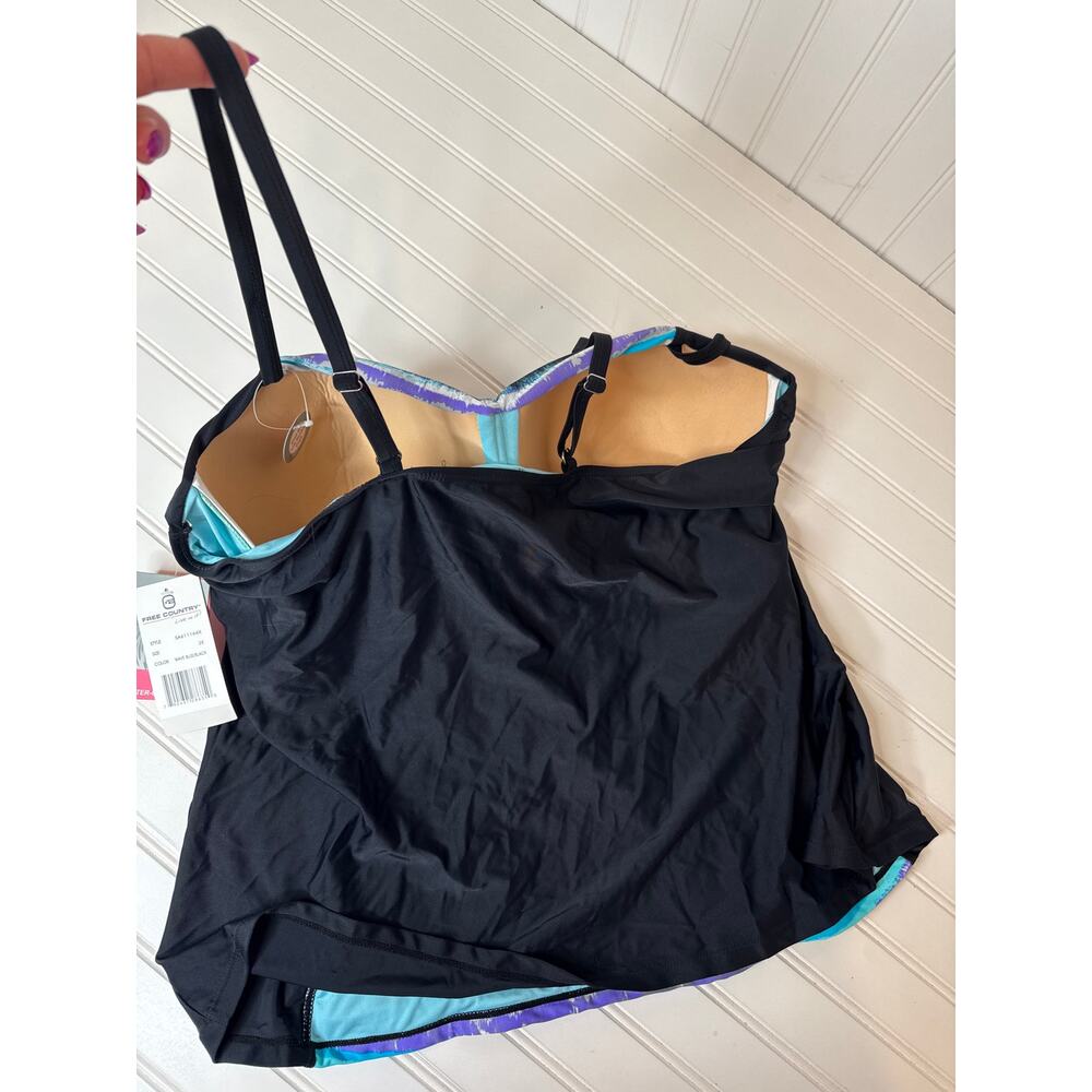 NWT Free Country Tie Dye Bandeau & Coco Reef Bikini Bottom Swim Bundle Plus 3X - Picture 4 of 9